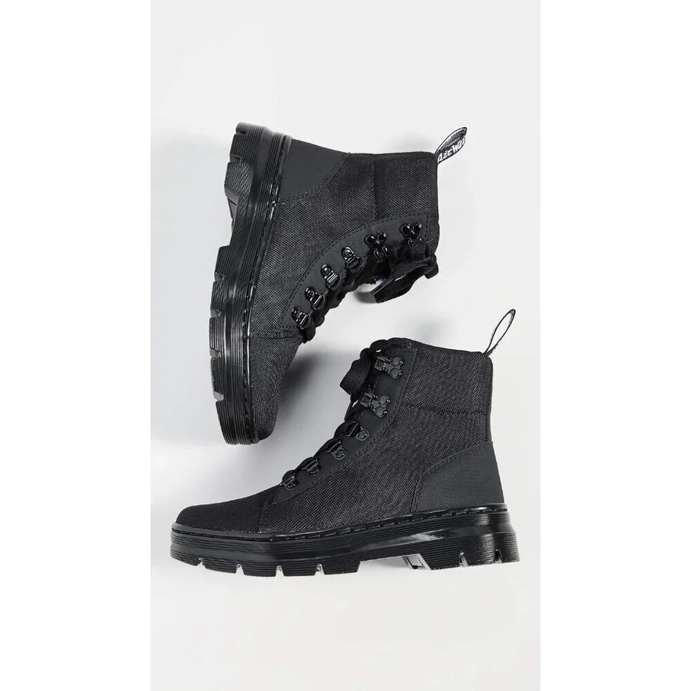 Women's Black 100% Polyster Outdoor Combs W Lace Up Ankle boots